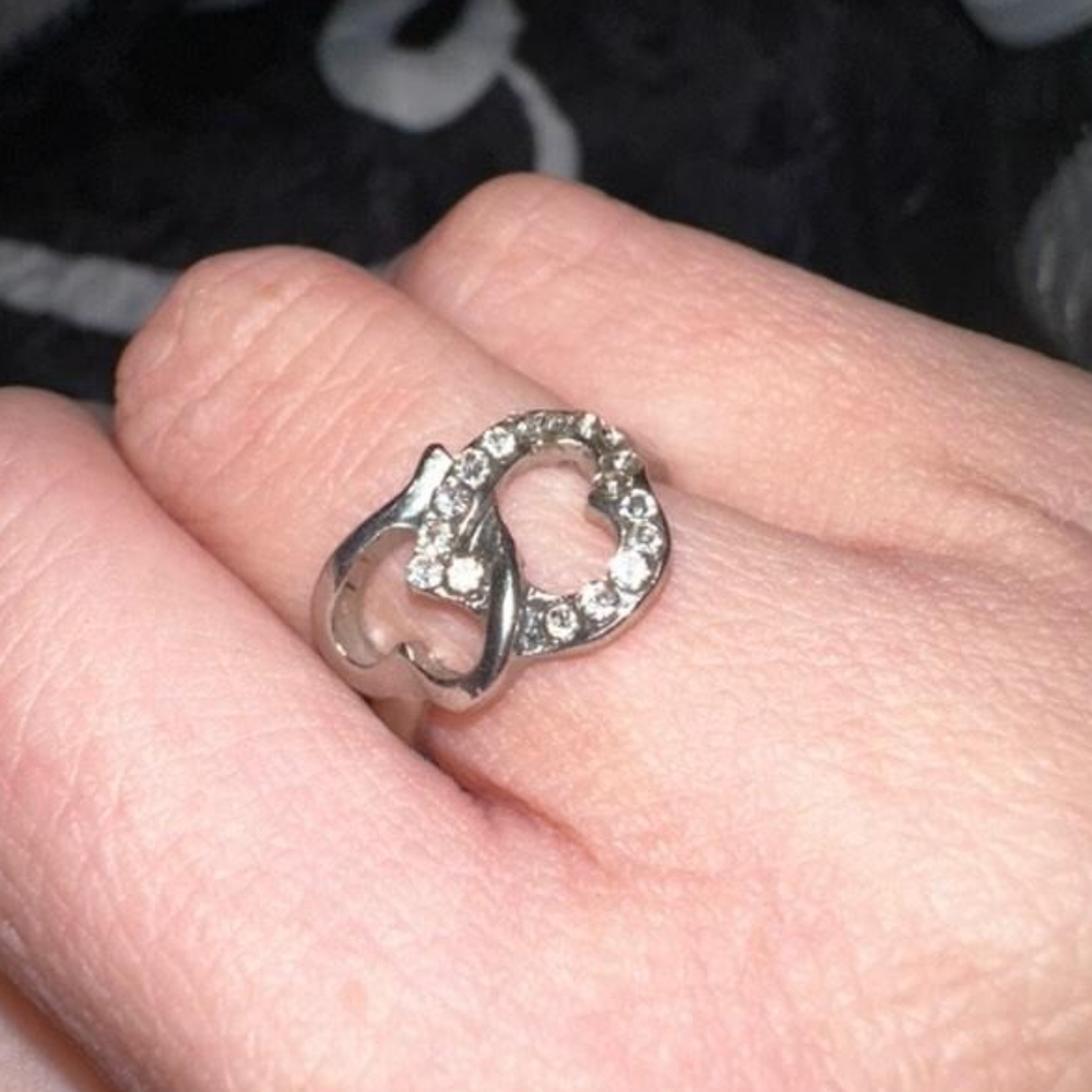 Silver Infinity Heart Ring - Picture 2 of 3